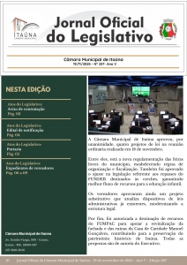 Jornal Oficial da Câmara - 237ª Edição