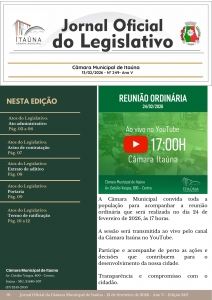 Jornal Oficial da Câmara - 249ª Edição