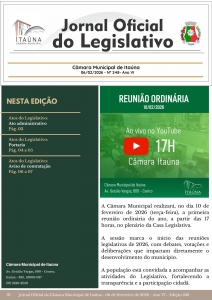 Jornal Oficial da Câmara - 248ª Edição