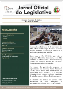 Jornal Oficial da Câmara - 236ª Edição