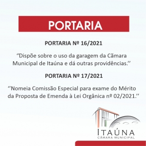 Portaria 16 e 17 de 2021